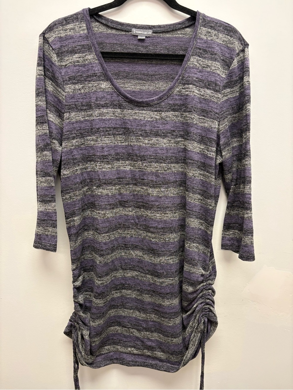4 for $25 💜 Warehouse One Ruched Stripe Tunic Top XXL 💜